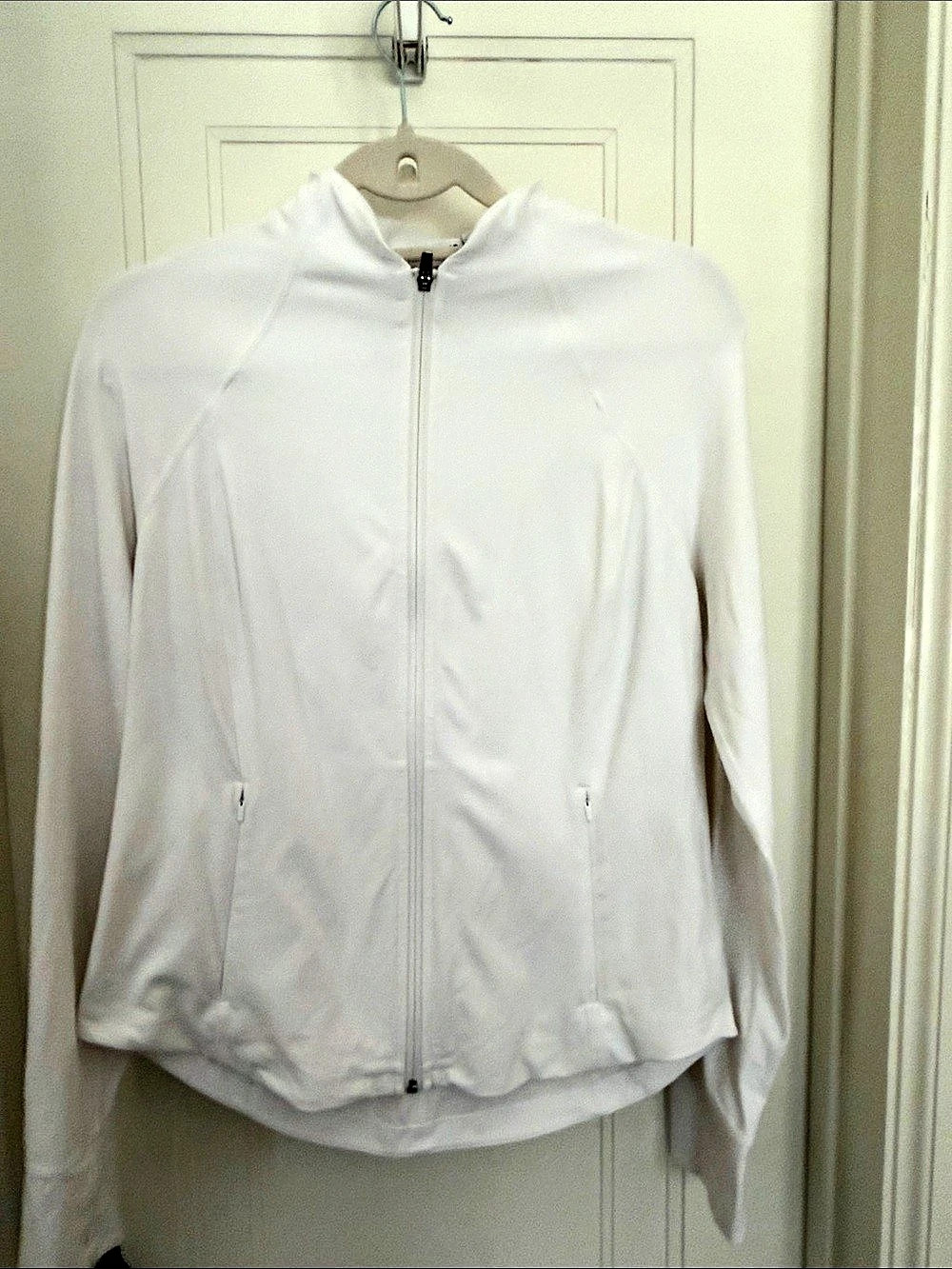 Athleta White Full-Zip Athletic Jacket Size Large
